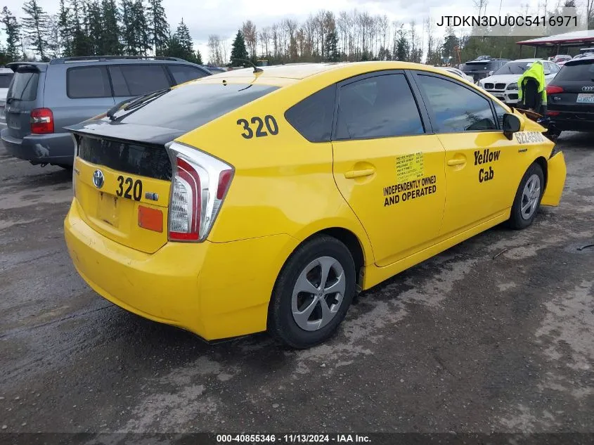 2012 Toyota Prius Two VIN: JTDKN3DU0C5416971 Lot: 40855346