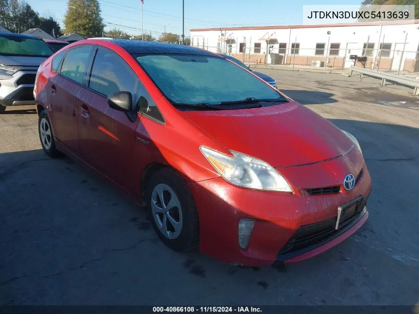 2012 Toyota Prius Three VIN: JTDKN3DUXC5413639 Lot: 40866108