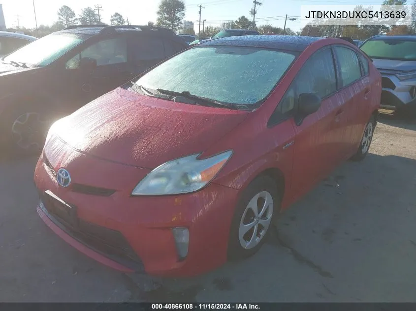 2012 Toyota Prius Three VIN: JTDKN3DUXC5413639 Lot: 40866108