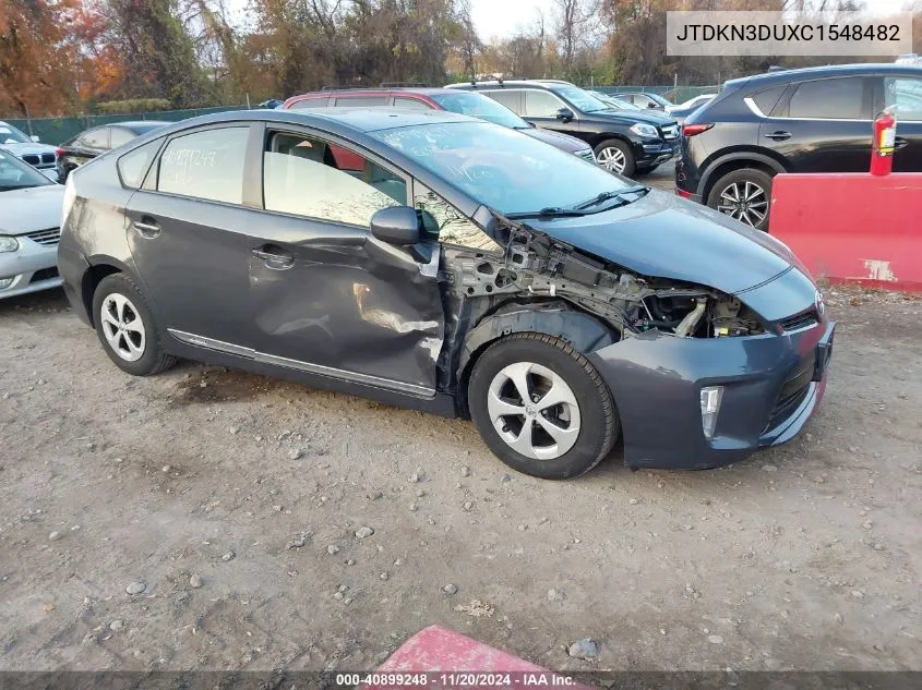 2012 Toyota Prius Two VIN: JTDKN3DUXC1548482 Lot: 40899248