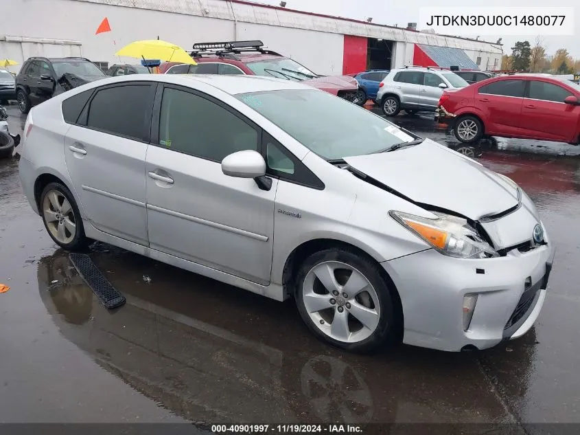 2012 Toyota Prius VIN: JTDKN3DU0C1480077 Lot: 40901997