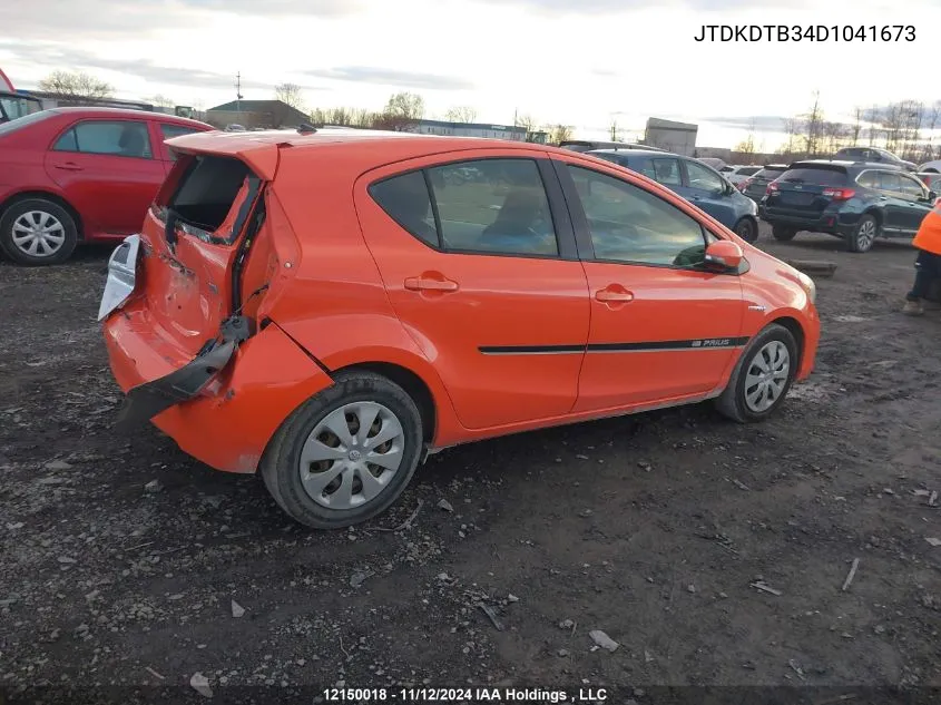 2013 Toyota Prius VIN: JTDKDTB34D1041673 Lot: 12150018