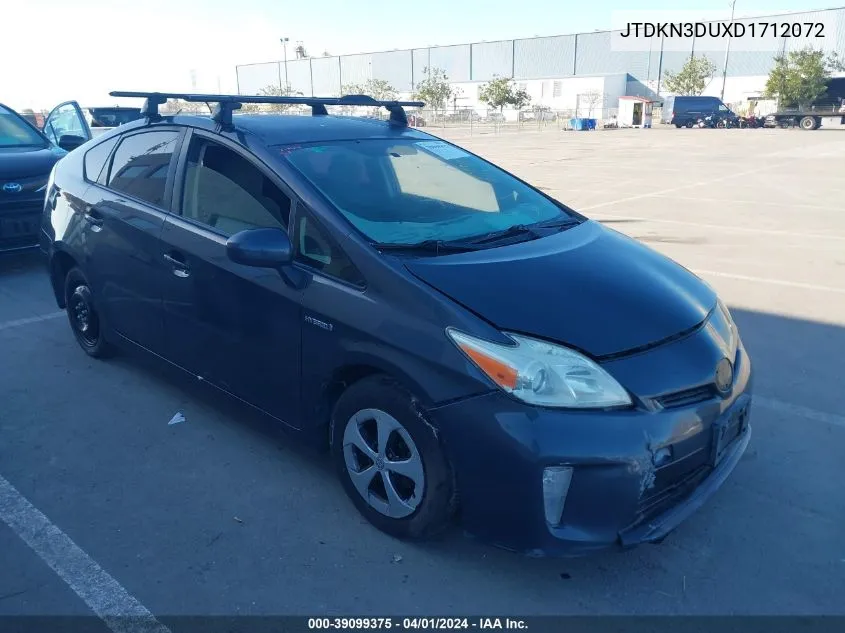 2013 Toyota Prius Two VIN: JTDKN3DUXD1712072 Lot: 39099375