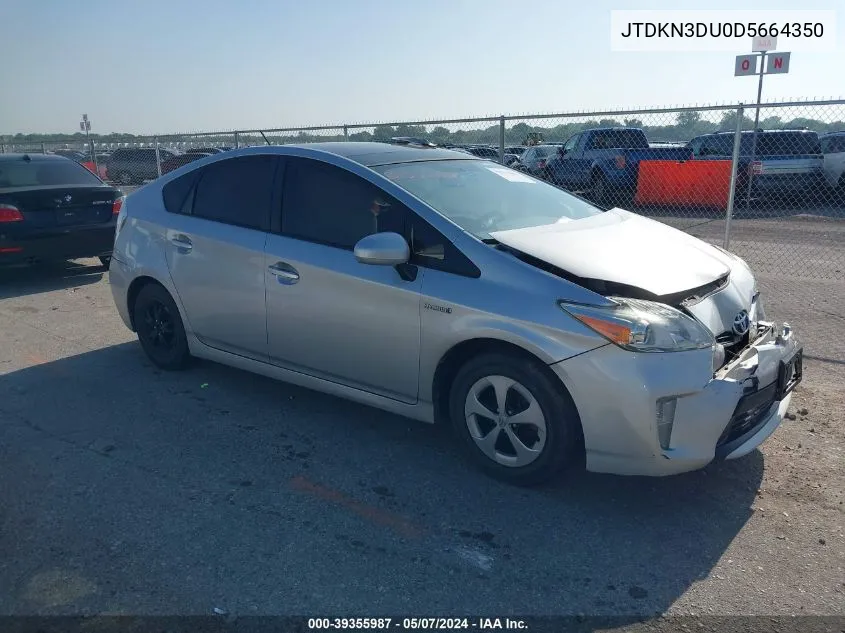 JTDKN3DU0D5664350 2013 Toyota Prius