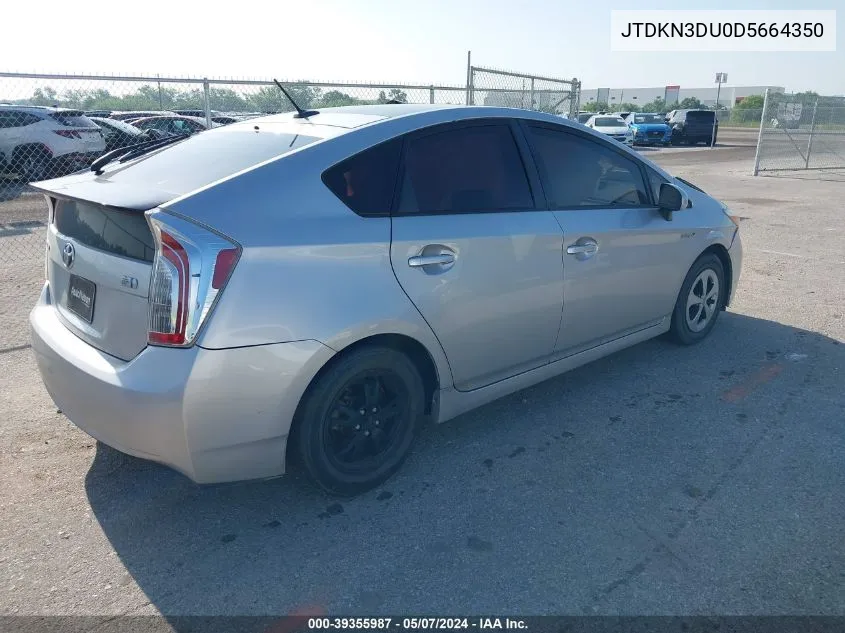 JTDKN3DU0D5664350 2013 Toyota Prius