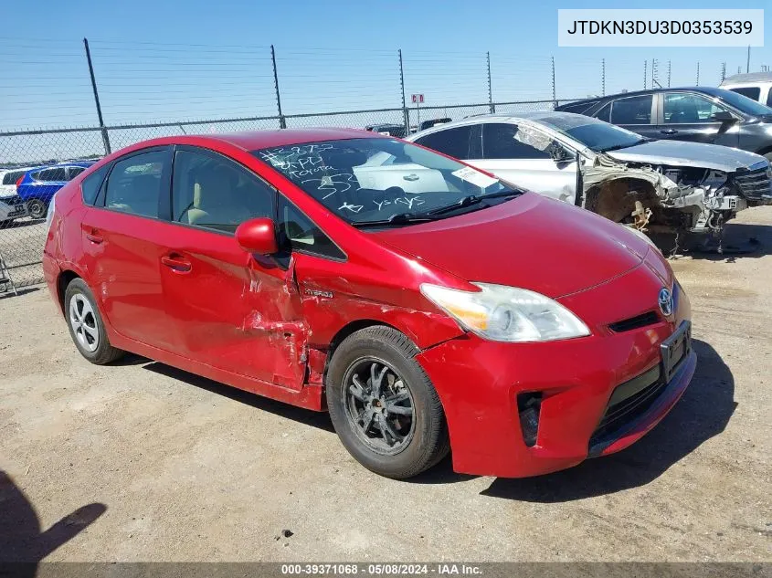 JTDKN3DU3D0353539 2013 Toyota Prius Four