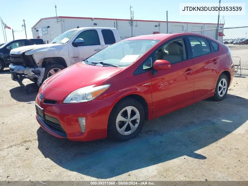 JTDKN3DU3D0353539 2013 Toyota Prius Four