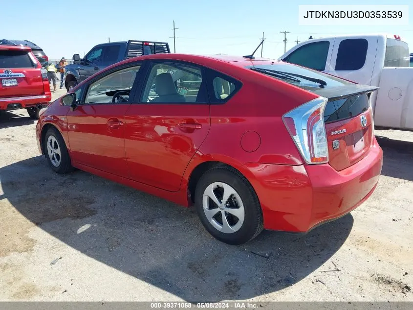 JTDKN3DU3D0353539 2013 Toyota Prius Four