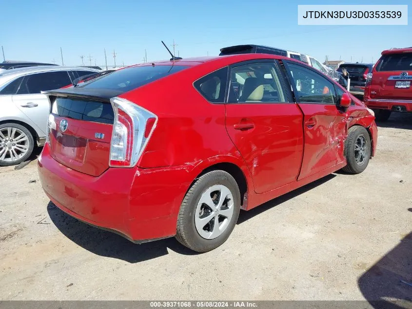 JTDKN3DU3D0353539 2013 Toyota Prius Four