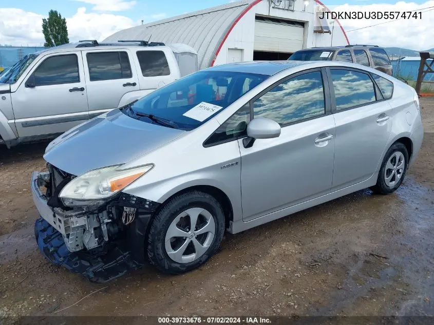 2013 Toyota Prius Two VIN: JTDKN3DU3D5574741 Lot: 39733675