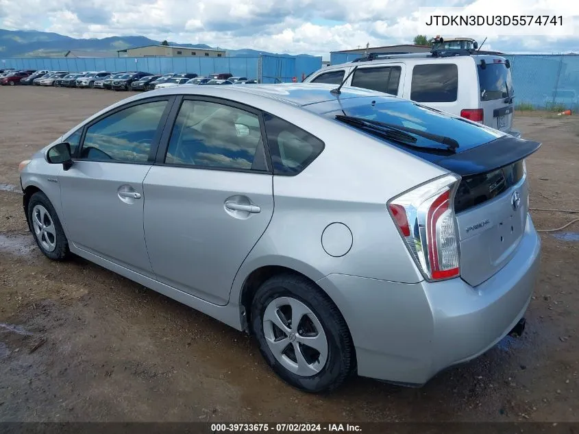 2013 Toyota Prius Two VIN: JTDKN3DU3D5574741 Lot: 39733675