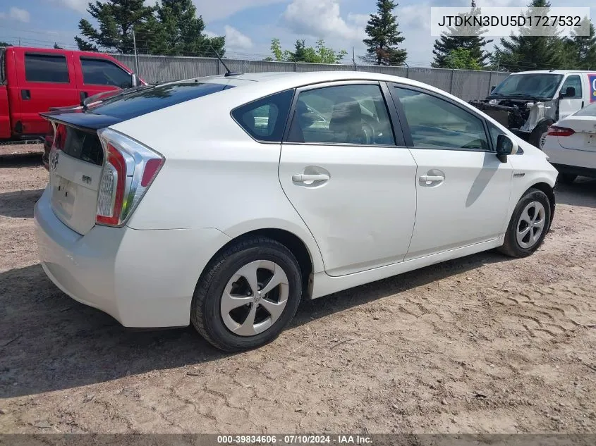 JTDKN3DU5D1727532 2013 Toyota Prius Three