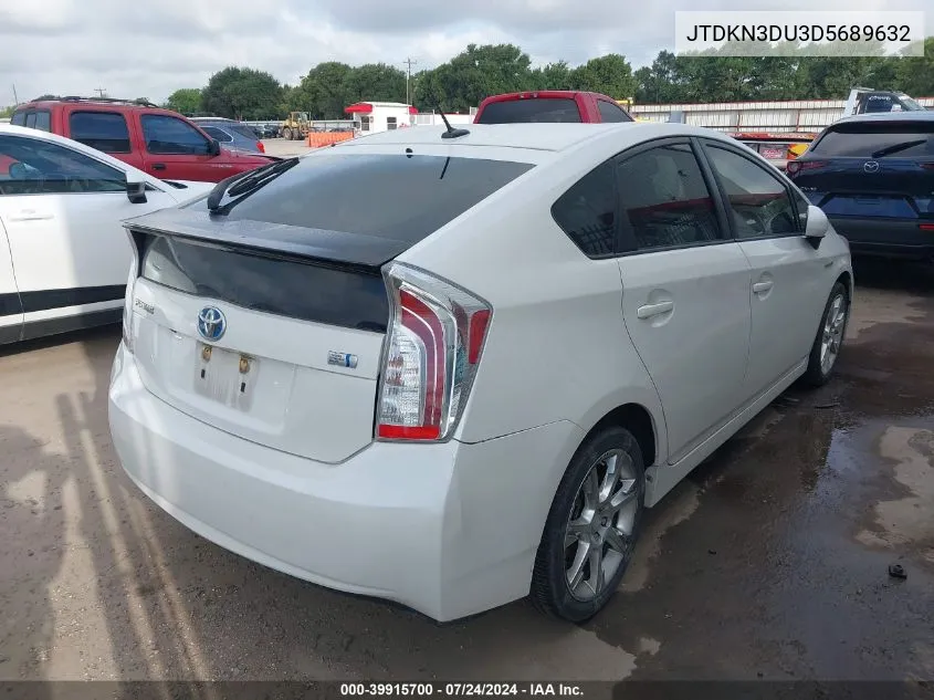 2013 Toyota Prius Four VIN: JTDKN3DU3D5689632 Lot: 39915700