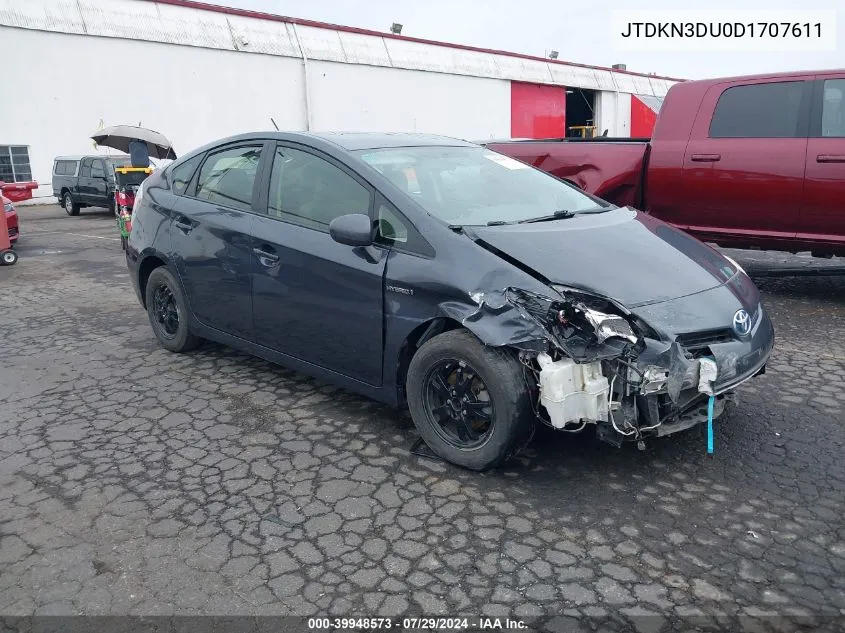 JTDKN3DU0D1707611 2013 Toyota Prius Five/Four/Three/Three Se/Two