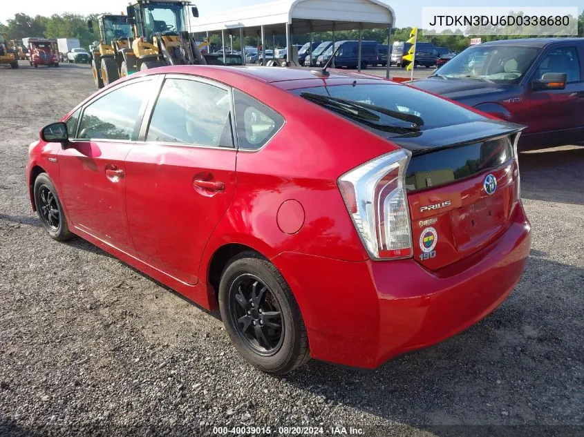 JTDKN3DU6D0338680 2013 Toyota Prius Three