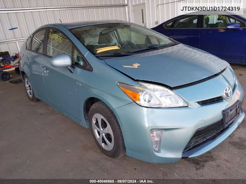 2013 Toyota Prius Two VIN: JTDKN3DU1D1724319 Lot: 40048865