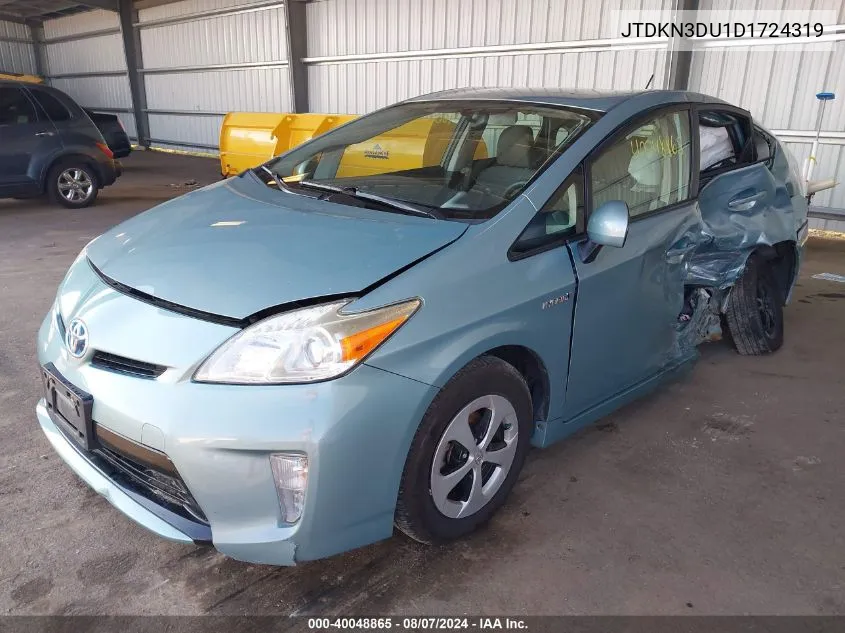 2013 Toyota Prius Two VIN: JTDKN3DU1D1724319 Lot: 40048865