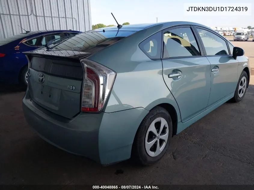 2013 Toyota Prius Two VIN: JTDKN3DU1D1724319 Lot: 40048865