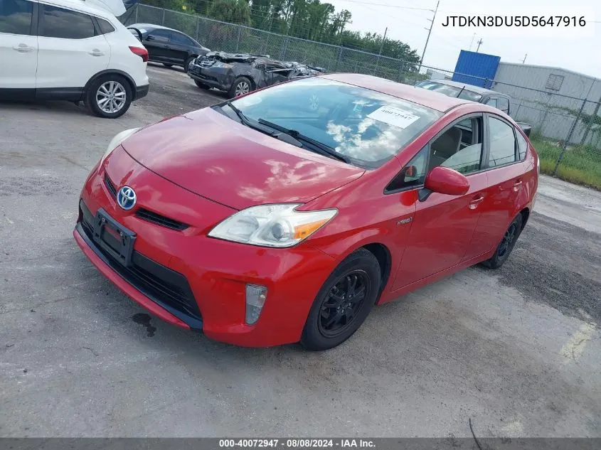 JTDKN3DU5D5647916 2013 Toyota Prius Two