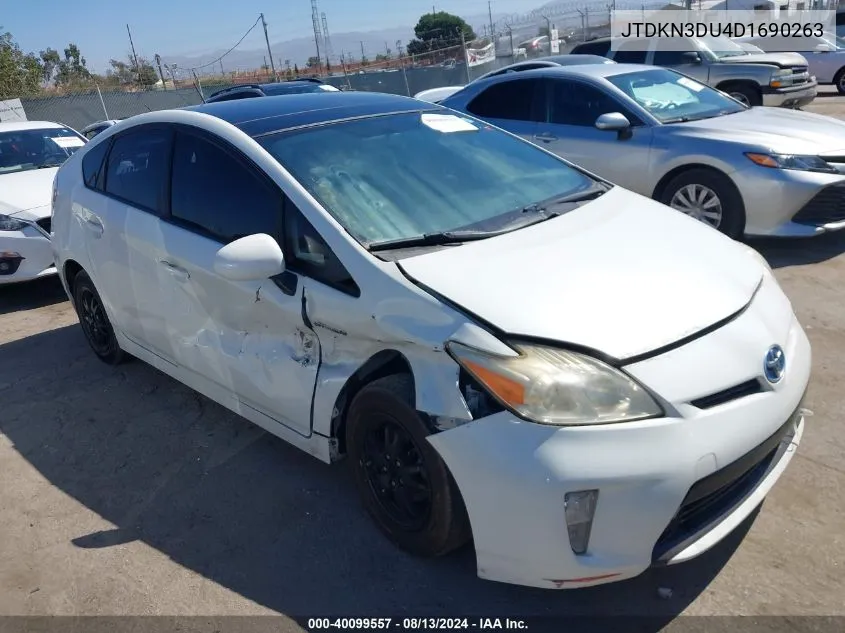 JTDKN3DU4D1690263 2013 Toyota Prius Three