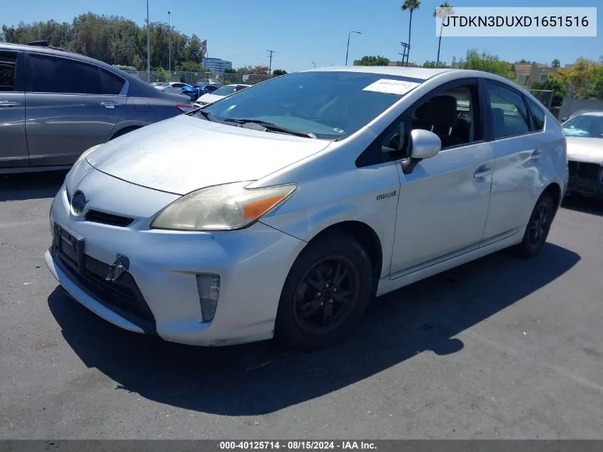 2013 Toyota Prius Two VIN: JTDKN3DUXD1651516 Lot: 40125714