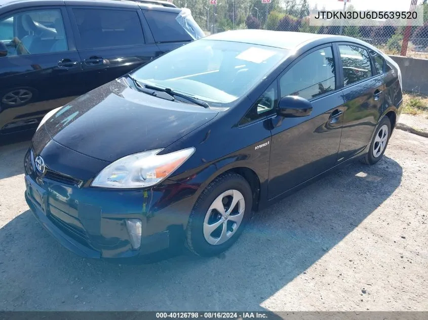 2013 Toyota Prius Two VIN: JTDKN3DU6D5639520 Lot: 40126798