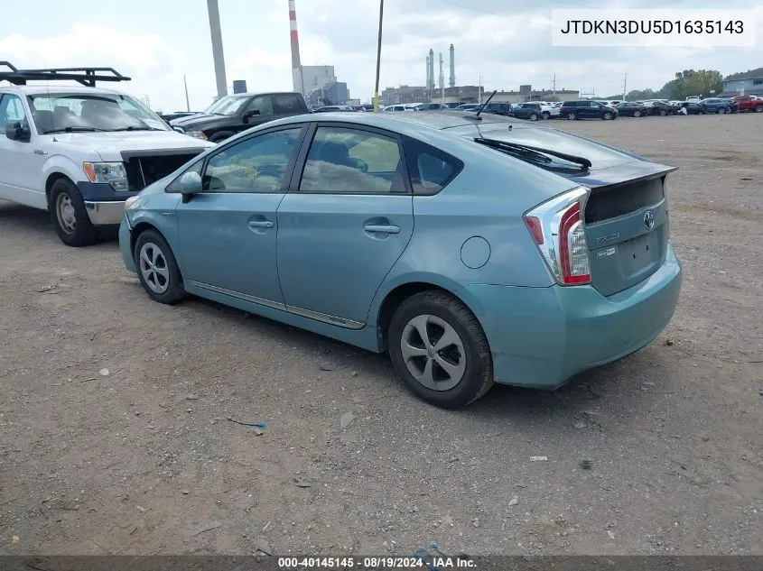 2013 Toyota Prius Three VIN: JTDKN3DU5D1635143 Lot: 40145145