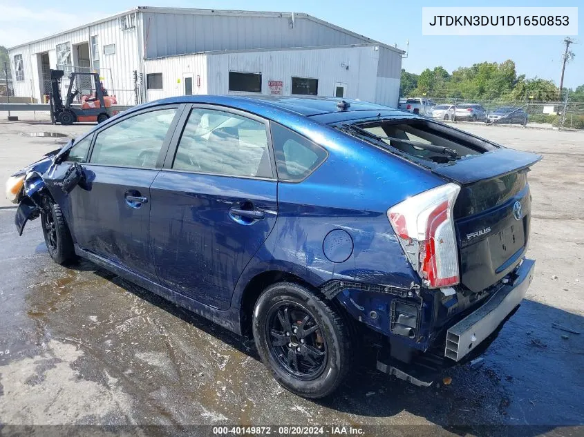 2013 Toyota Prius Three VIN: JTDKN3DU1D1650853 Lot: 40149872