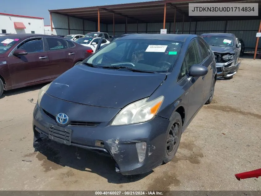 JTDKN3DU0D1714834 2013 Toyota Prius Two