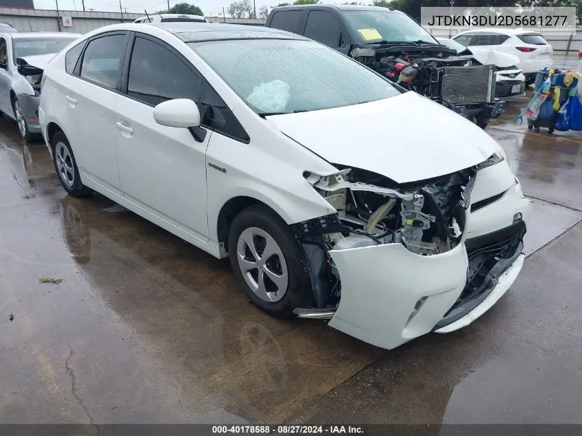 2013 Toyota Prius Three VIN: JTDKN3DU2D5681277 Lot: 40178588