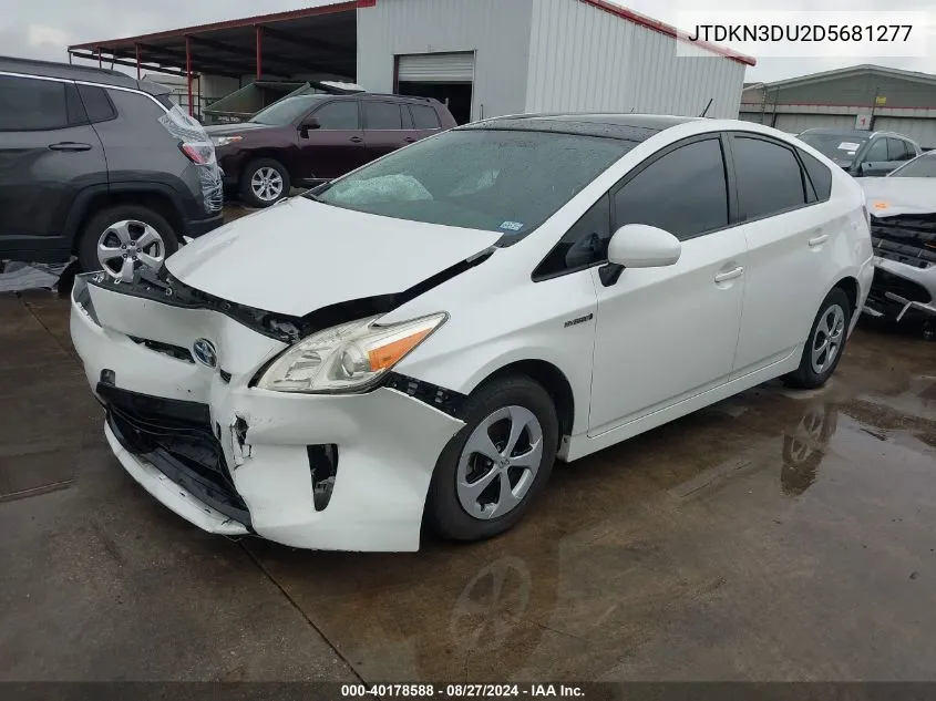 2013 Toyota Prius Three VIN: JTDKN3DU2D5681277 Lot: 40178588