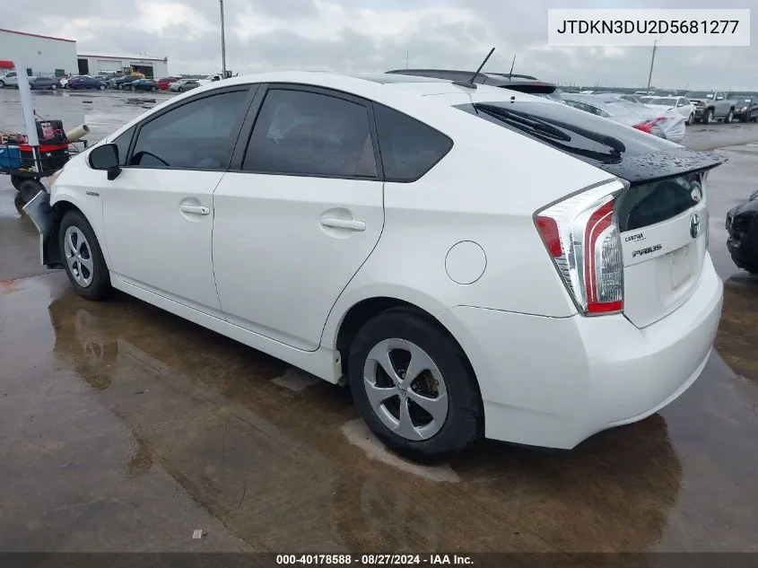 JTDKN3DU2D5681277 2013 Toyota Prius Three