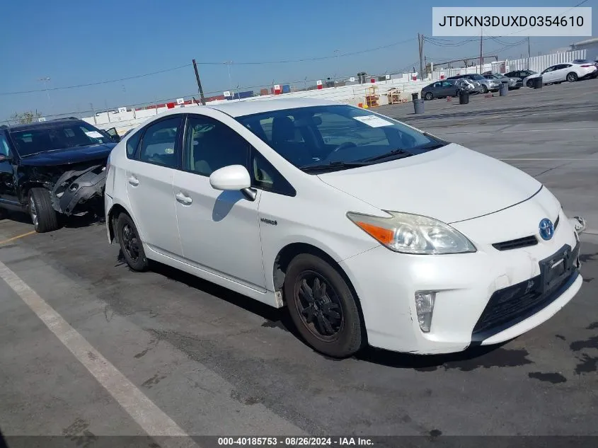 2013 Toyota Prius Two VIN: JTDKN3DUXD0354610 Lot: 40185753