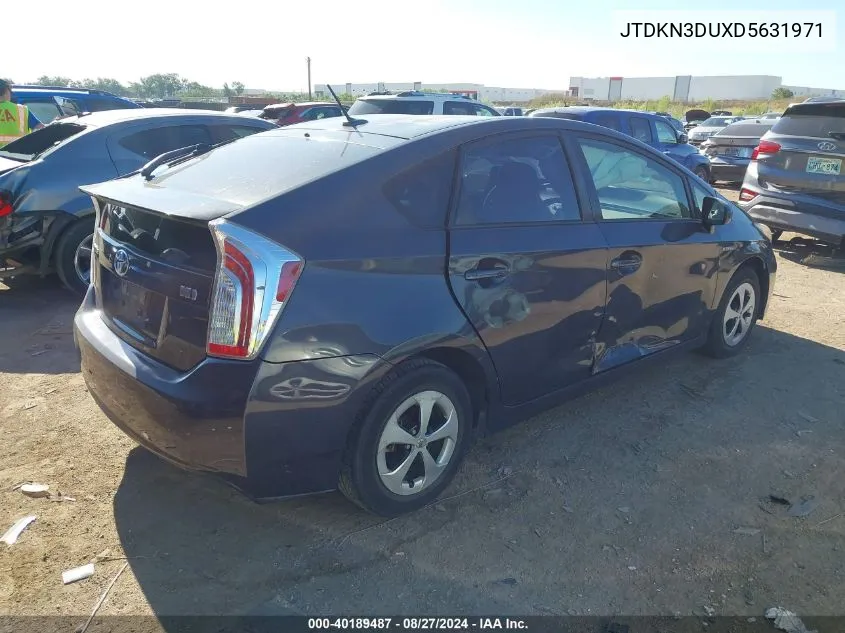 2013 Toyota Prius Three VIN: JTDKN3DUXD5631971 Lot: 40189487