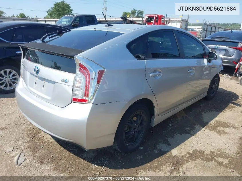 2013 Toyota Prius VIN: JTDKN3DU9D5621884 Lot: 40207378