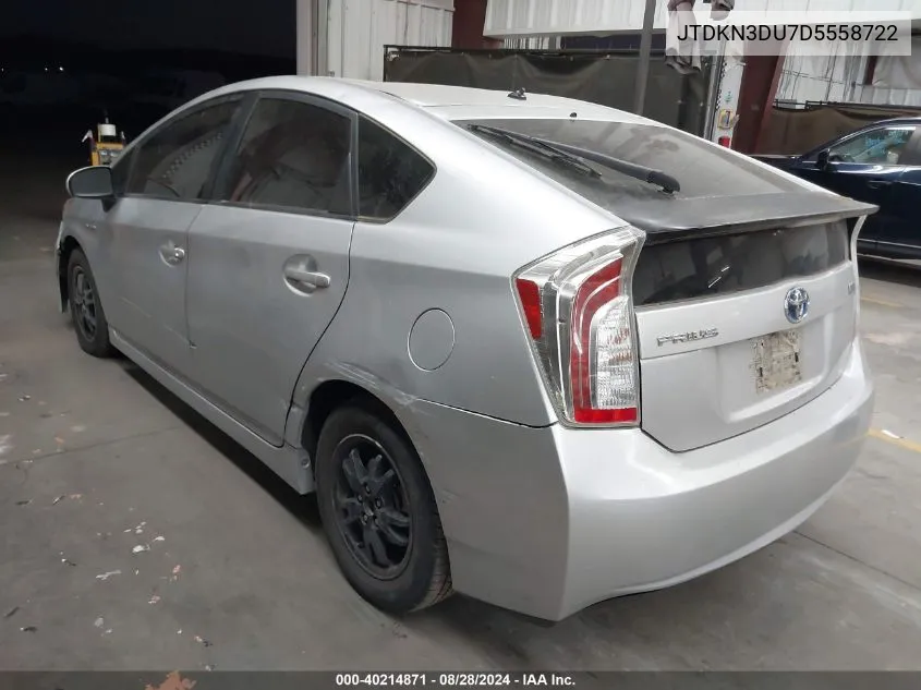 JTDKN3DU7D5558722 2013 Toyota Prius