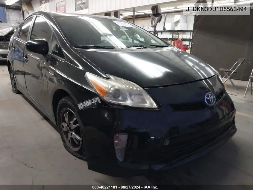 2013 Toyota Prius Three VIN: JTDKN3DU1D5563494 Lot: 40221181