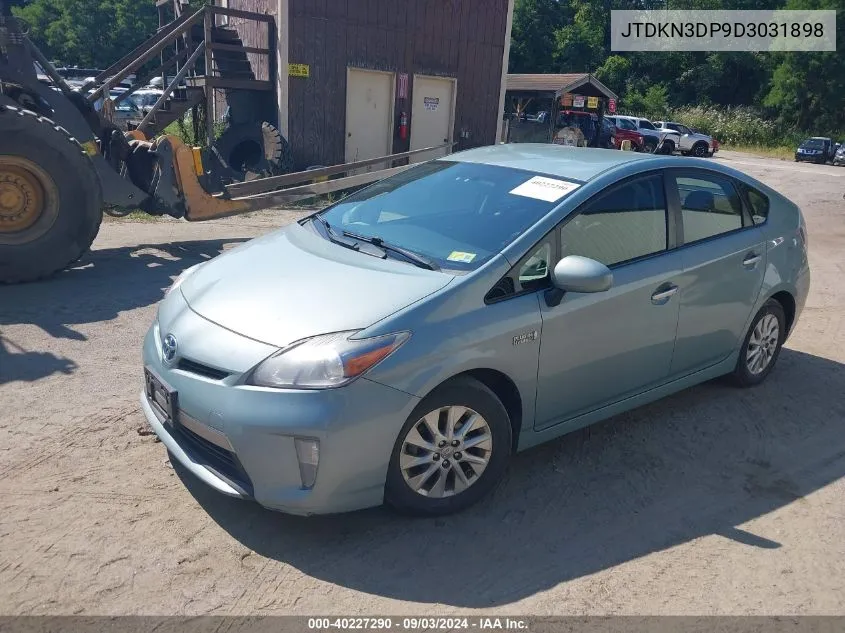 2013 Toyota Prius Plug-In VIN: JTDKN3DP9D3031898 Lot: 40227290