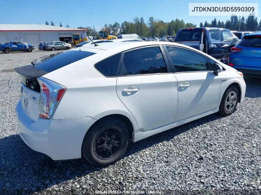 JTDKN3DU5D5590309 2013 Toyota Prius Two