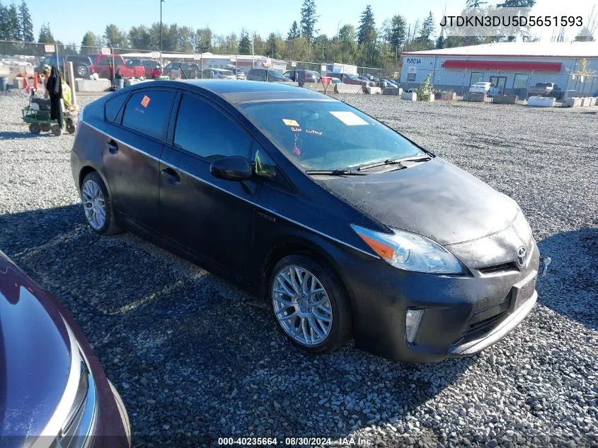 2013 Toyota Prius Three VIN: JTDKN3DU5D5651593 Lot: 40235664