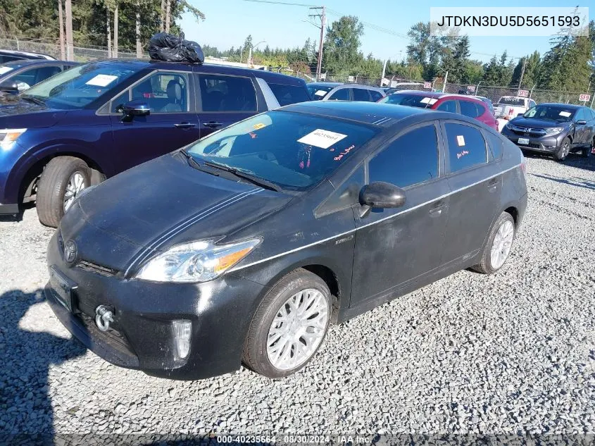 JTDKN3DU5D5651593 2013 Toyota Prius Three