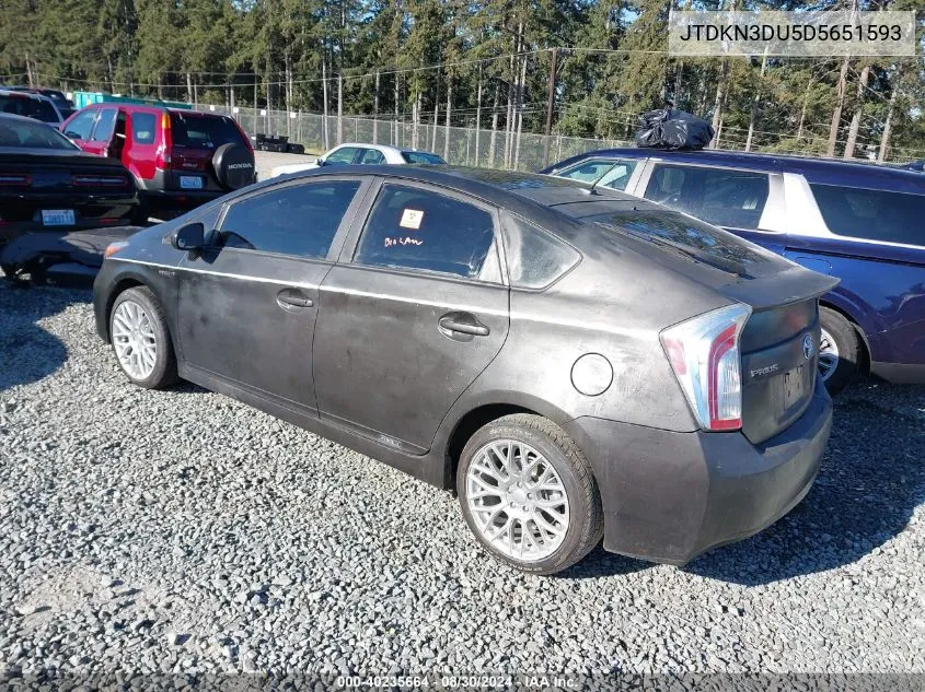 JTDKN3DU5D5651593 2013 Toyota Prius Three