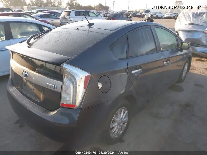 2013 Toyota Prius Plug-In VIN: JTDKN3DP7D3048134 Lot: 40240476