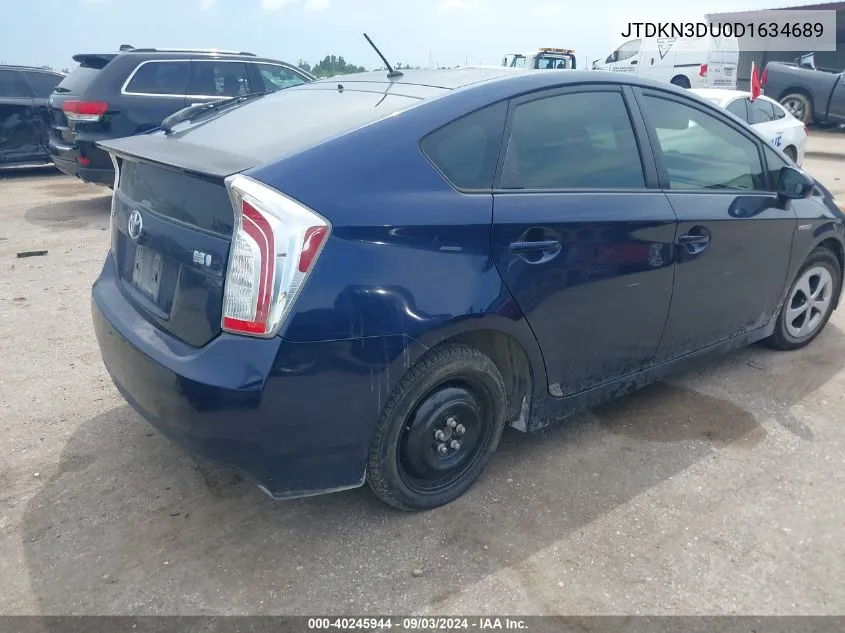 2013 Toyota Prius Two VIN: JTDKN3DU0D1634689 Lot: 40245944