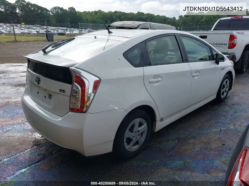 JTDKN3DU1D5643412 2013 Toyota Prius Two