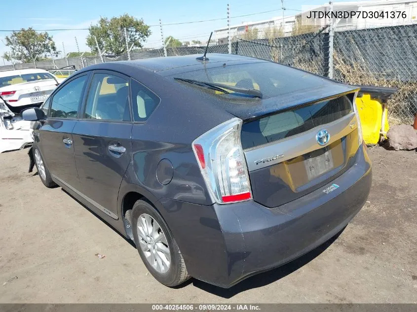 2013 Toyota Prius Plug-In Advanced VIN: JTDKN3DP7D3041376 Lot: 40254506