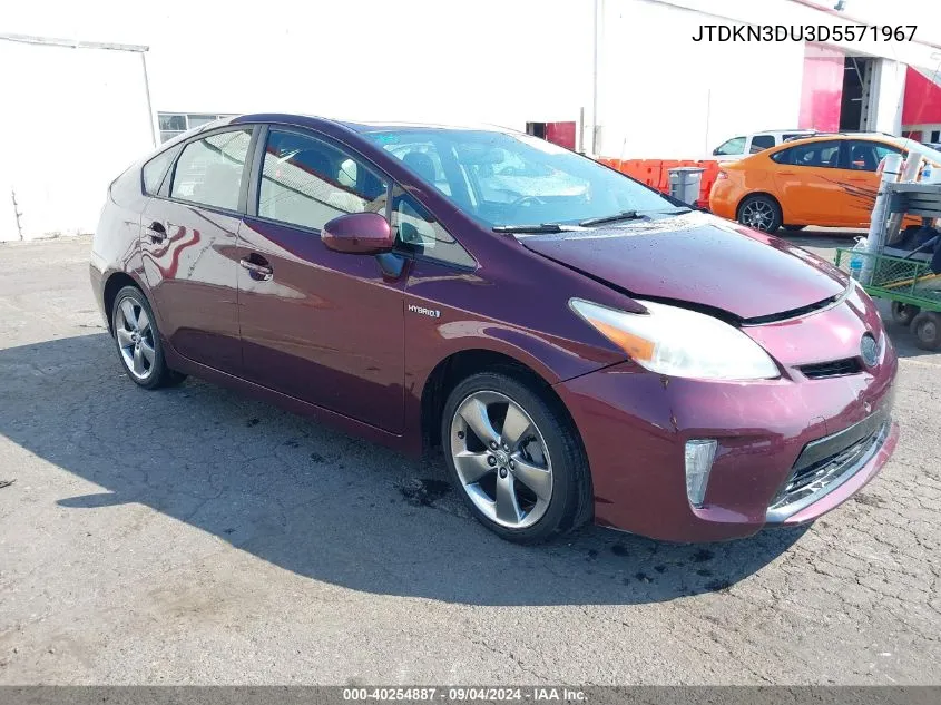 2013 Toyota Prius Three Se VIN: JTDKN3DU3D5571967 Lot: 40254887