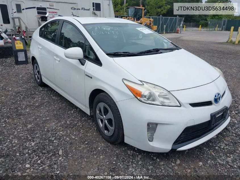 2013 Toyota Prius Two VIN: JTDKN3DU3D5634498 Lot: 40267105