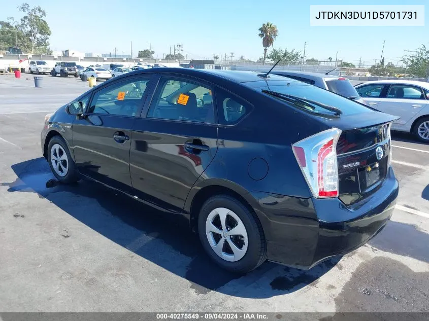 2013 Toyota Prius Three VIN: JTDKN3DU1D5701731 Lot: 40275549