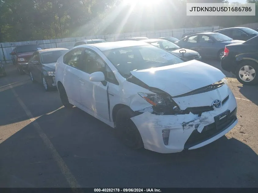 2013 Toyota Prius Two VIN: JTDKN3DU5D1686786 Lot: 40282178